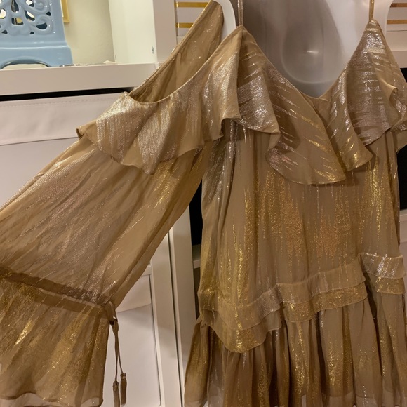 Limited edition free people silk metallic party 👗 - Picture 11 of 13